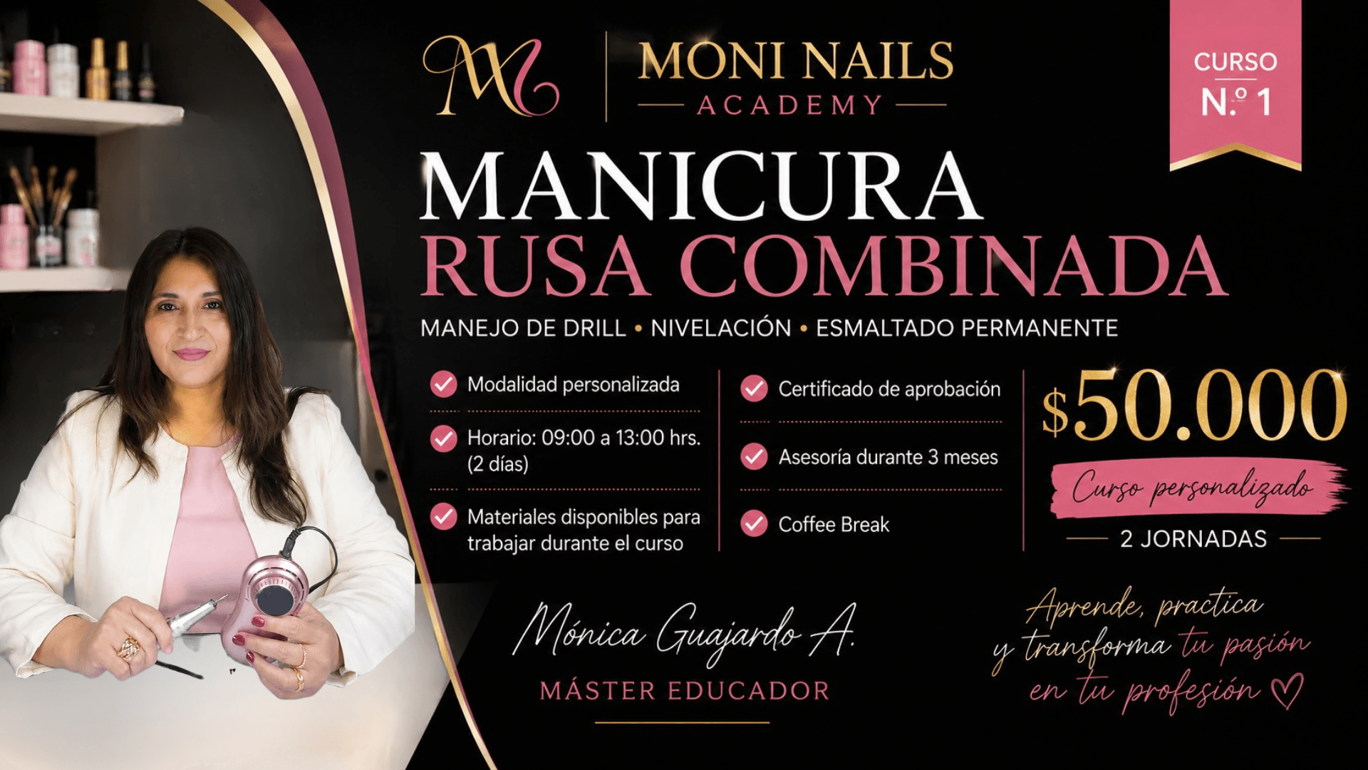 curso de manicura rusa combinada y nivelación.