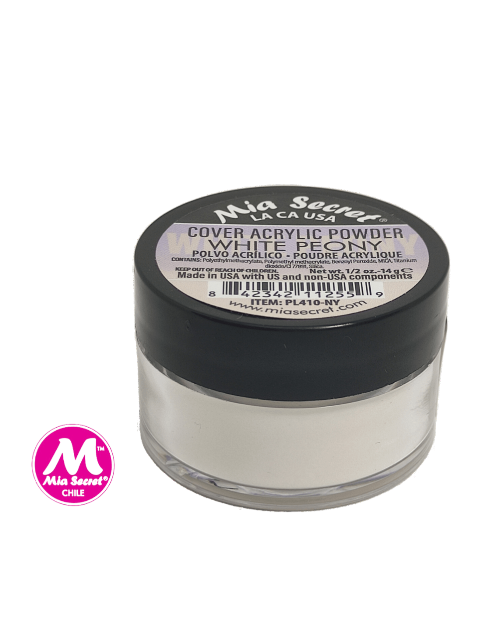 White Peony Powder 15g Mia secrert venta en tienda online moni nails store