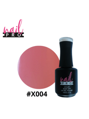 NAIL PRO Esmalte Permanente X004 (ex004) Base de Francesa Rosa Fuerte traslucido