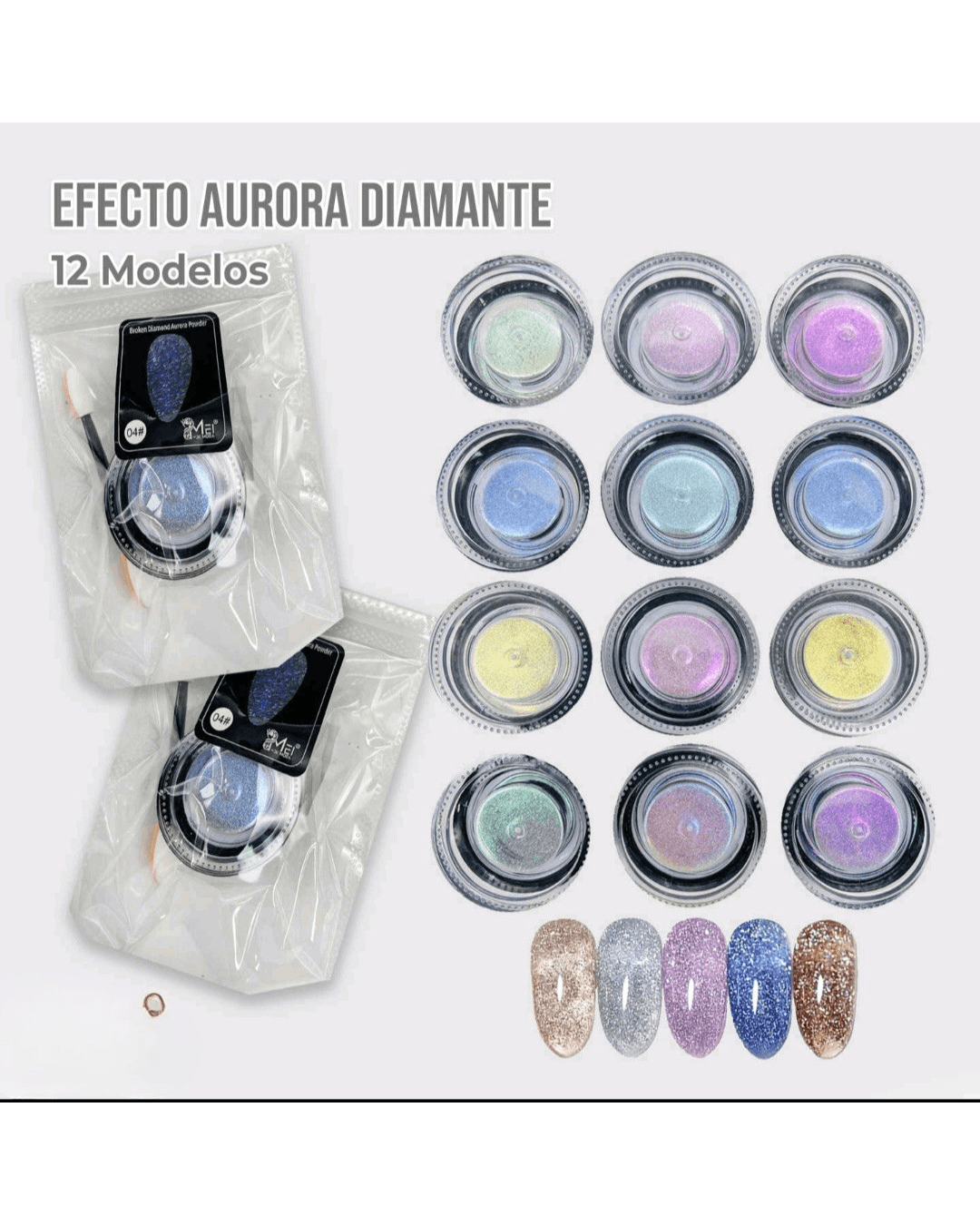 POLVO EFECTO AURORA DIAMANTE POLVO EFECTO AURORA DIAMANTE