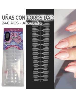 TIPS SOFT GEL ALMENDRA CORTA 240pcs