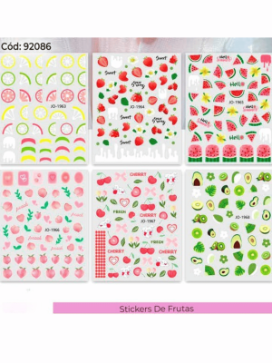 Pegatinas Autoadhesivas para Uñas (Nail Stickers) – Colección Tutti Frutti y Diseños de Verano