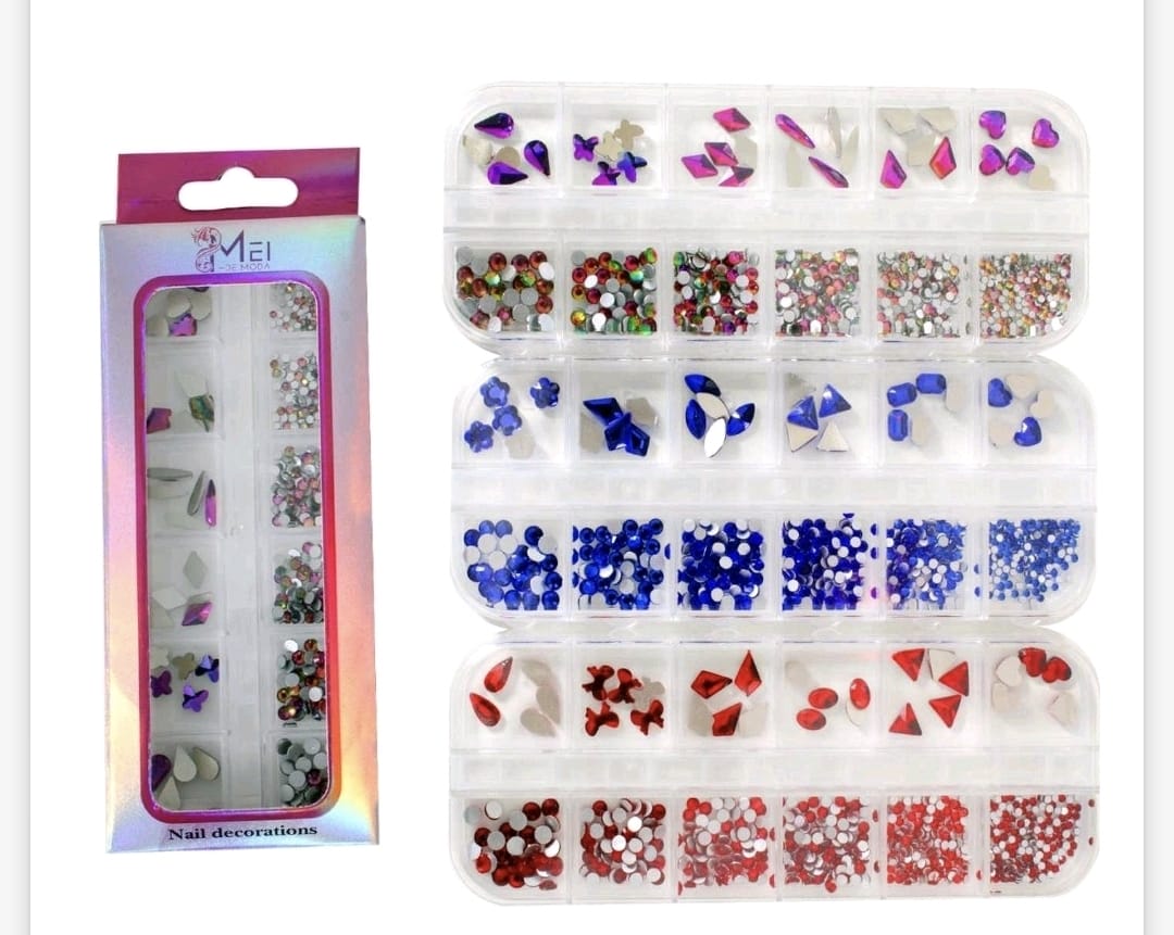 Set de Cristales y Pedrería para Uñas